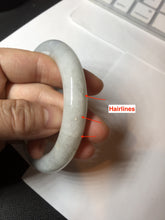 Load image into Gallery viewer, 58mm Certified Type A 100% Natural white chubby round cut Jadeite Jade bangle AX124-4586
