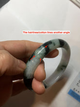 Load image into Gallery viewer, 56.2mm certified 100% natural type A dark green/purple/white jadeite jade bangle PF18-3423
