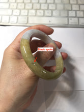 Load image into Gallery viewer, 56.4mm 100% natural light yellow purple white jadeite jade bangle BS122
