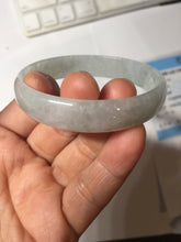 Load image into Gallery viewer, 51.5mm certified Type A 100% Natural icy light green clear white thin style Jadeite jade bangle PH43-9642
