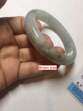Load image into Gallery viewer, 57.5mm Certified Type A 100% Natural light green black brown jadeite Jade bangle PC95-0337
