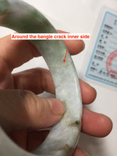 Load image into Gallery viewer, AllaboutjadeCanada.com only 56mm certified 100% natural Type A sunny green purple brown black jadeite jade bangle AZ175-0511 add on item
