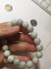 Load image into Gallery viewer, 10.5mm size 52-60mm 100% natural type A white green purple jadeite jade beads bracelet PB83

