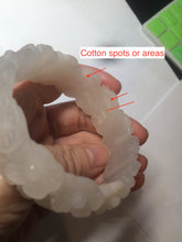 Load image into Gallery viewer, 55mm 100% natural light pink/gray/beige/white Quartzite (Shetaicui jade) carved flowers bangle SY52
