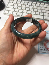 Load image into Gallery viewer, 57mm Certified Type A 100% Natural dark green/blue/gray/black Guatemala Jadeite bangle PJ137-1485
