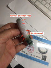 Load image into Gallery viewer, 59.5mm certified Type A 100% Natural light purple light brown dark green sunny green Jadeite Jade bangle AA48-3312
