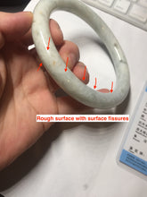 Load image into Gallery viewer, 75.2mm certified Type A 100% Natural light green white round cut plus size Jadeite Jade bangle BP172-(1258)
