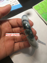 Load image into Gallery viewer, 58mm Certified Type A 100% Natural light green/white Jadeite Jade bangle S53-0441
