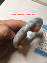 Load image into Gallery viewer, 62.8mm Certificated Type A 100% Natural White blue Jadeite Jade bangle AA118-8435

