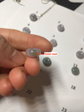 Load image into Gallery viewer, 10.5mm Type A 100% Natural purple green gray Jadeite Safety Guardian Button donuts pendant group PH121 Add on item
