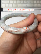 Load image into Gallery viewer, 53.3mm Certified 100% Natural Type A Light Green Purple Red Gray A Red Earth Plateau Round Cut Jadeite Jade Bangle PH203-6213

