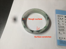 Load image into Gallery viewer, 50.6mm Certified type A 100% Natural sunny green/purple square Jadeite Jade bangle AZ60-7280
