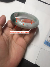 Load image into Gallery viewer, 54.6mm certified 100% natural oily dark green purple jadeite jade bangle pendnat set PA114-9119
