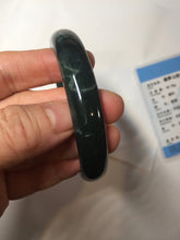 Load image into Gallery viewer, 61mm Certified Type A 100% Natural dark green/blue/gray/black Guatemala Jadeite bangle AZ145-6411
