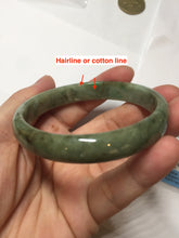 Load image into Gallery viewer, 56.4mm Certified Type A 100% Natural dark green gray black brown jadeite Jade bangle PD171-6299
