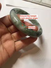 Load image into Gallery viewer, 56.5mm Certified 100% natural Type A light green/purple Whispers of the Spring Breeze jadeite jade bangle PH104-5441
