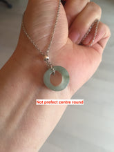 Load image into Gallery viewer, 14.3-17.3mm 100% natural type A icy watery light green jadeite jade band ring beads group BL10
