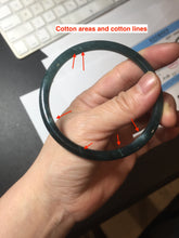 Load image into Gallery viewer, 62mm Certified Type A 100% Natural light green/blue/gray Guatemala slim round cut Jadeite bangle PE87-5527
