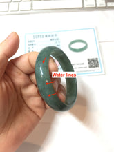 Load image into Gallery viewer, 51.3mm Certified Type A 100% Natural Light Green/Blue/Gray With Flying Snow Guatemala Jadeite Bangle PH264-1248
