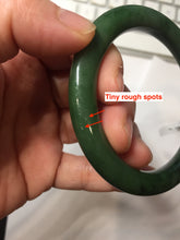 Load image into Gallery viewer, 54.8mm Certified 100% Natural Deep Pine Green/Black "Serene Ember Forest" Nephrite (red-skin nephrite 红皮碧玉) Bangle HT168-17-6188
