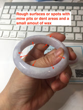 Load image into Gallery viewer, 54.5mm certified 100% Natural type A light purple white Jadeite Jade bangle PC250-0353
