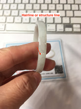 Load image into Gallery viewer, 48.5mm certified 100% natural type A light green orange white thin square style jadeite bangle PH251-1001

