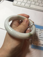 Load image into Gallery viewer, 58.8mm Certified Type A 100% Natural white/ green Jadeite Jade bangle PA3-3512 ($29.99 group)
