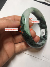 Load image into Gallery viewer, 62.2mm Certified Type A 100% Natural sunny green/dark greenJadeite bangle Call of the Distant Mountains(远山的呼唤) PH72-0606
