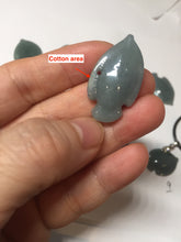 Load image into Gallery viewer, 100% Natural type A dark green/blue/black/gray Guatemala jadeite jade 3D tropical fish Pendant group PD95

