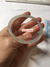 Load image into Gallery viewer, 58.8mm Certified 100% Natural light yellow/gray slim nephrite jade bangle HN72-9229
