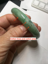 Load image into Gallery viewer, 58.4mm Certified Type A 100% Natural sunny green gray Jadeite Jade bangle PA119-9890
