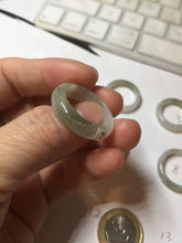 Load image into Gallery viewer, Size 5 1/4-10 1/2 100% natural type A yellow gray purple white jadeite band ring group AA109
