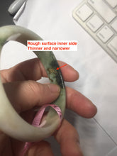 Load image into Gallery viewer, 56.7mm type A 100% Natural green/purple/pink/white (福禄寿)  Jadeite Jade bangle G52
