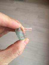 Load image into Gallery viewer, 20mm 100% Natural icy watery light green clear jadeite Jade Safety Guardian Button (donut) Pendant BK106
