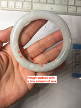 Load image into Gallery viewer, 57.8mm Certified Type A 100% Natural light green purple chubby round cut Jadeite bangle BS127-4027
