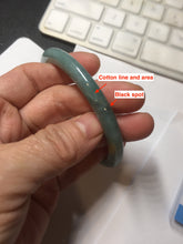 Load image into Gallery viewer, 59.2mm Certified Type A 100% Natural green/blue/black/gray/black Guatemala slim Jadeite bangle PF11-5873
