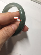 Load image into Gallery viewer, 58mm Certified type A 100% Natural oily dark green gray black(老油青) Jadeite bangle PE24-(2874)

