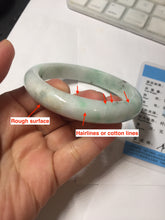 Load image into Gallery viewer, 60mm Certified Type A 100% Natural sunny green white Jadeite bangle PA262-3840
