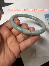 Load image into Gallery viewer, 60mm Certified Type A 100% Natural green round cut jadeite Jade bangle PJ40-0277
