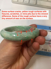 Load image into Gallery viewer, 56.5mm Certified Type A 100% Natural sunny green yellow Jadeite bangle J149-8123
