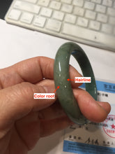 Load image into Gallery viewer, 54.3mm Certified 100% natural Type A oily dark green/blue/brown/gray (老油青) jadeite jade bangle PH189-6938
