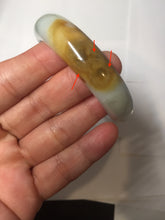 Load image into Gallery viewer, 50mm Certified 100% Natural Type A light green/yellow/brown Maple Syrup Mint Cake jadeite jade bangle BS136-4040
