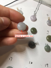 Load image into Gallery viewer, 9.9-15mm Type A 100% Natural light green yellow brown purple Jadeite Safety Guardian Button abacus bead donuts pendant PF73 Add on item
