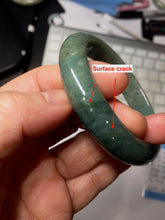 Load image into Gallery viewer, 52.2mm Certified 100% natural Type A oily dark green/black/brown/gray (老油青) jadeite jade bangle PH190-6940
