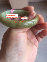 Load image into Gallery viewer, Certified 51.5 mm Type A 100% Natural green/yellow/brown oval Jadeite Jade bangle G67-7784
