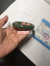 Load image into Gallery viewer, 56mm certified 100% natural Type A oliy dark green(油青) brown jadeite jade bangle BS101-4047
