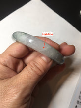 Load image into Gallery viewer, 53.8mm certified Type A 100% Natural light green/white jadeite jade bangle BK100-2343
