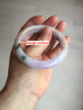 Load image into Gallery viewer, 56mm Certified 100% Natural type A green/light purple carved and golden-painted Jadeite Jade bangle PC70-(8712)
