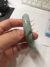 Load image into Gallery viewer, 57.8mm Certified Type A 100% Natural sunny green dark green white Jadeite bangle AZ164-6583
