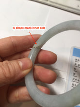Load image into Gallery viewer, 55mm certified 100% natural Type A light green purple round cut jadeite jade bangle PA236-9871
